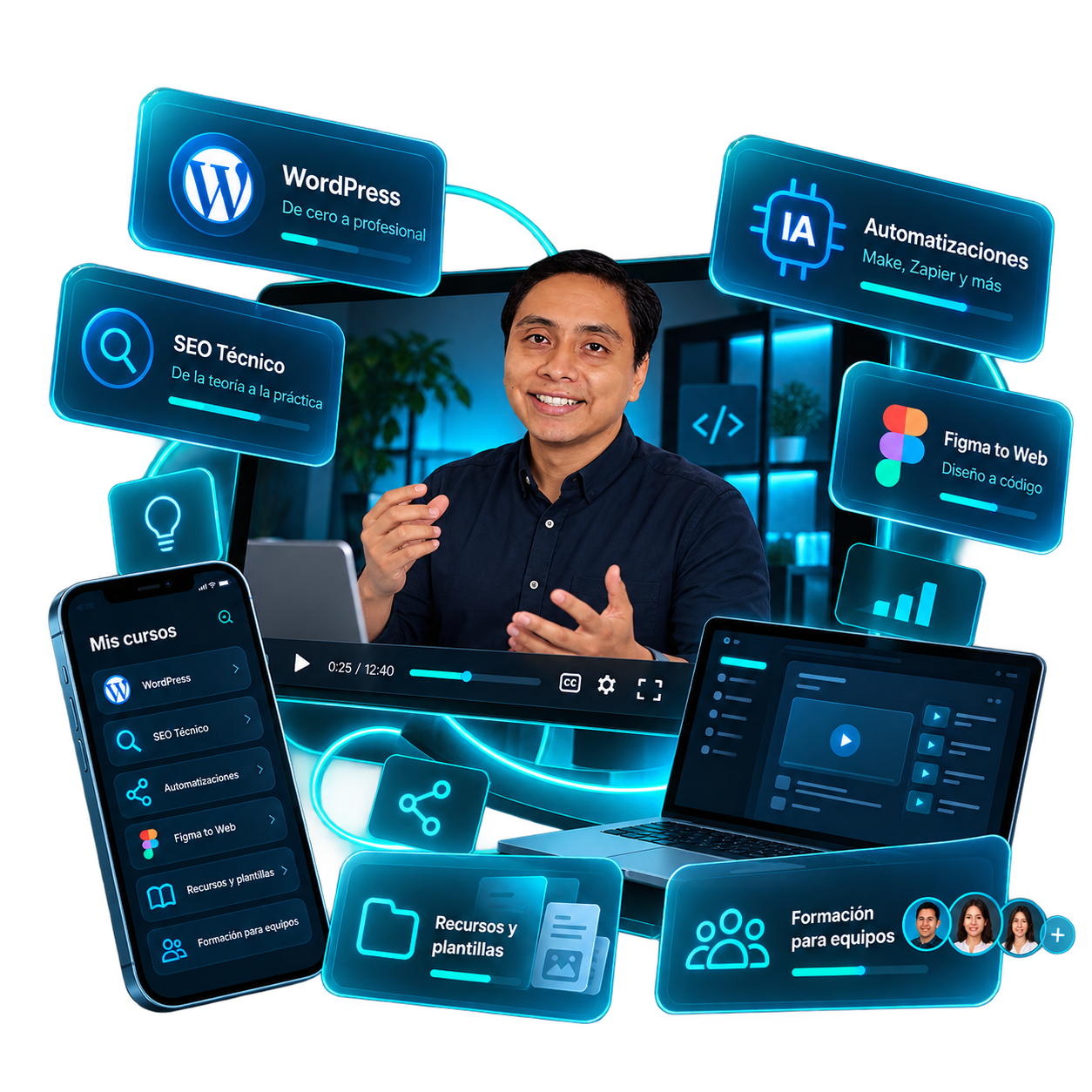 Formación en WordPress, SEO, automatizaciones y Figma to Web